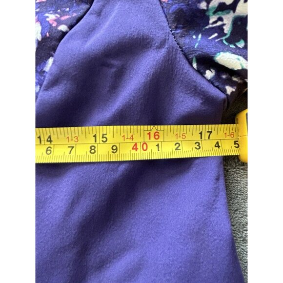 Free Country Jacket Girls Size XL 10-12  Purple & Multicolor Floral Hooded Zip - Picture 5 of 10